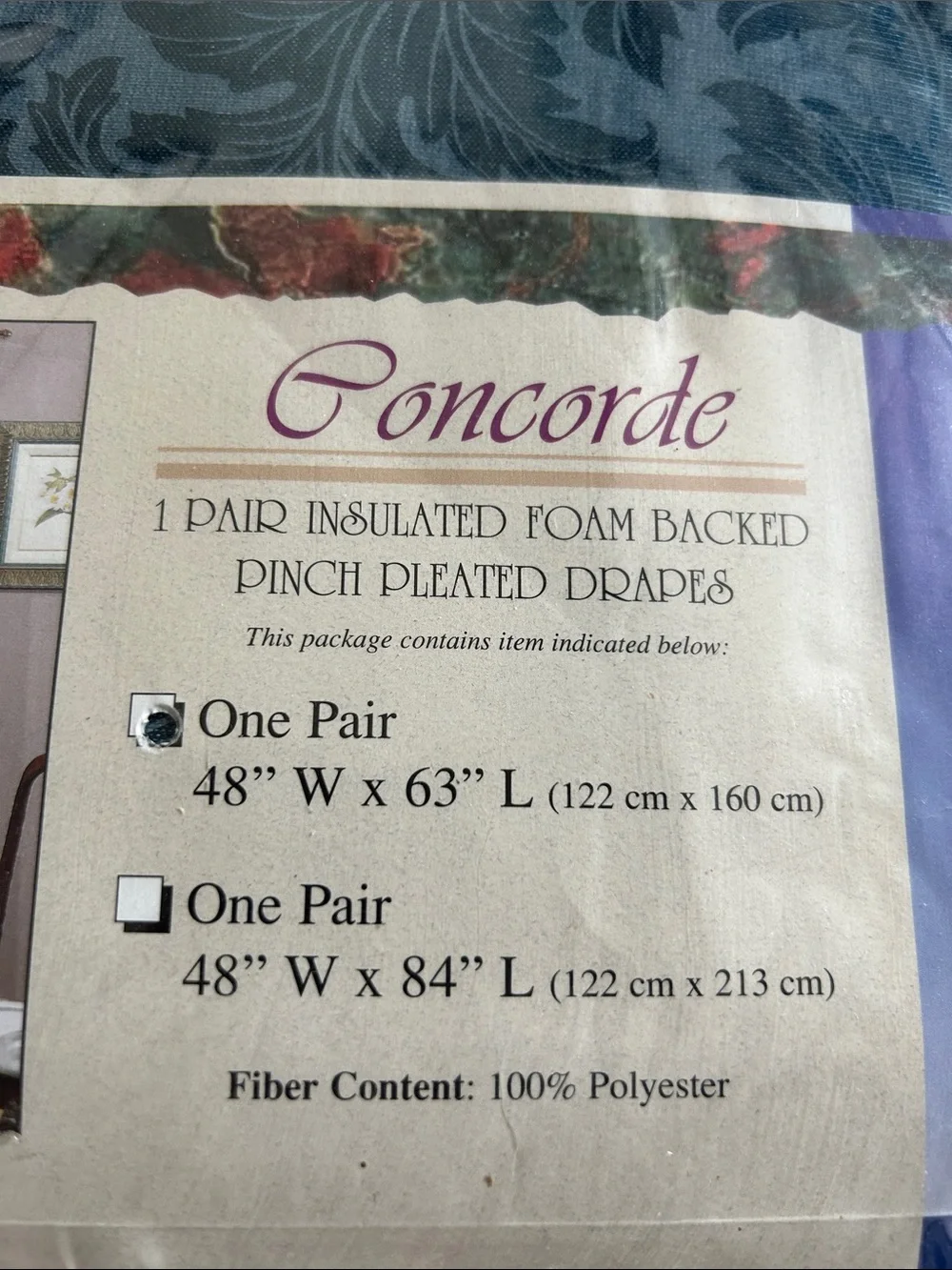 Insulated Foam-Backed Pinch Pleat Drapes in Blue